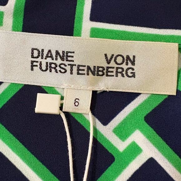 Diane von Furstenberg NWT Carla Vintage Weave Vetiver Wrap Dress Size 6 - Picture 5 of 9